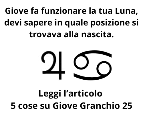 giove granchio e la luna