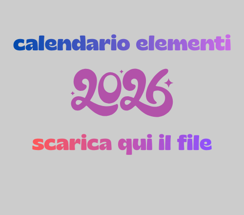 calendario elementi 2026