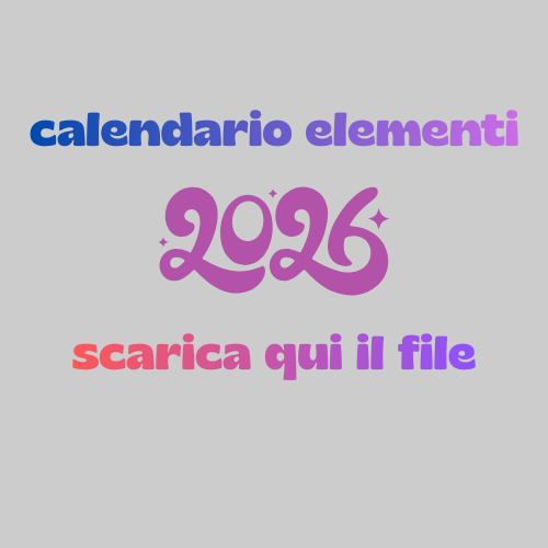 calendario elementi 2026